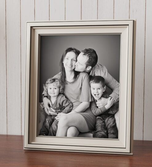 Silver Synthetic Wood Photoframe by Art Street