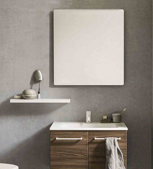 Silver Glass House Wall Mirror