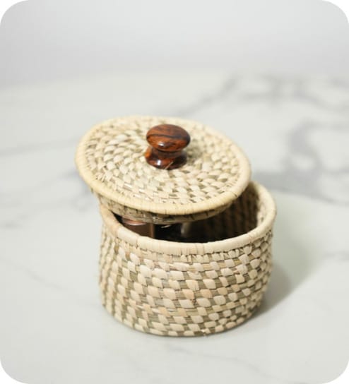 Single Natural Sabai Grass Earthen Vault Organizers