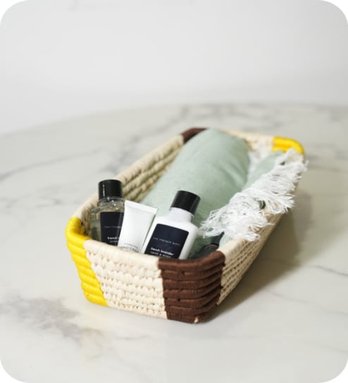 Single Natural Sabai Grass Sunbeam Accent Basket Organizers