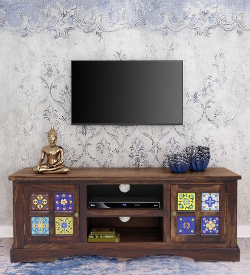 Buy Siramika Solid Wood Sheesham Wood Tv Console In Provincial