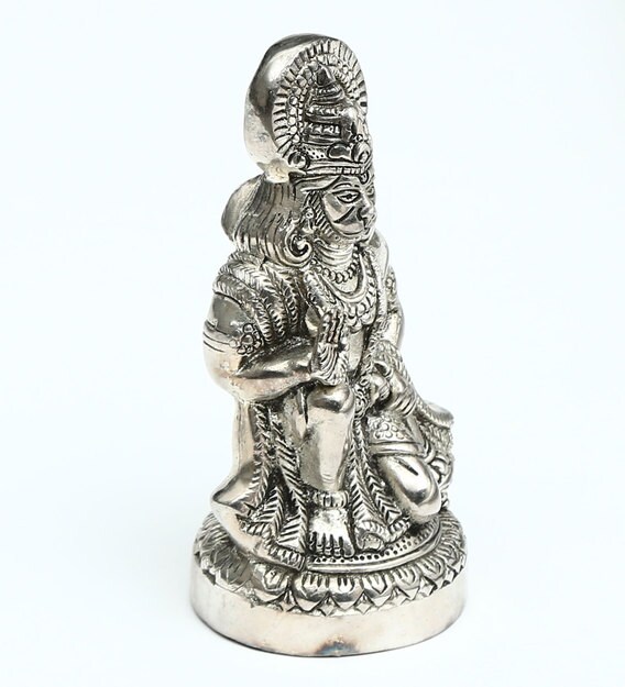 Buy Silver Aluminium Hanuman Hanuman Religious Idol by Handicrafts