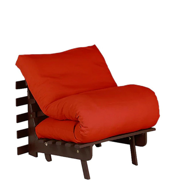 Buy Single Futon with Mattress in Orange Colour by Auspicious Home Online - Single Futons ...