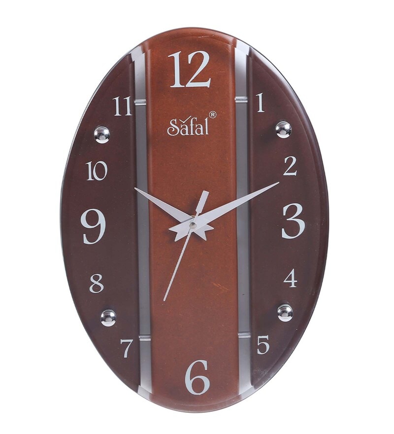 Buy Silent Sweep Mechanism Engineered Wood Wall Clock By Safal Quartz