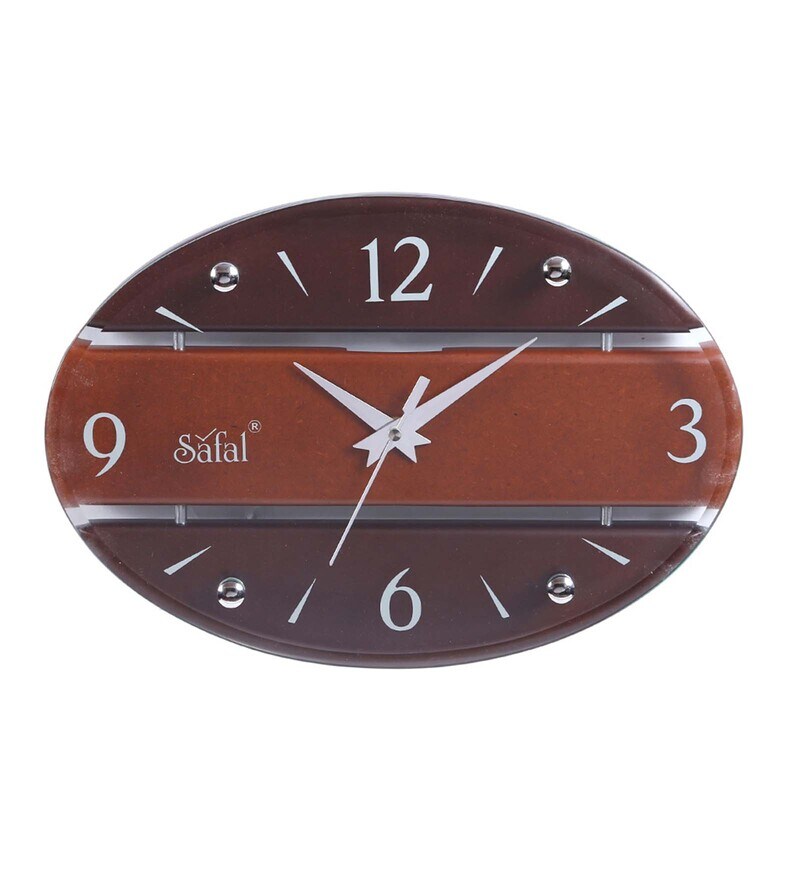 Buy Silent Sweep Mechanism Engineered Wood Wall Clock By Safal Quartz