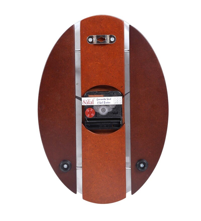 Buy Silent Sweep Mechanism Engineered Wood Wall Clock By Safal Quartz