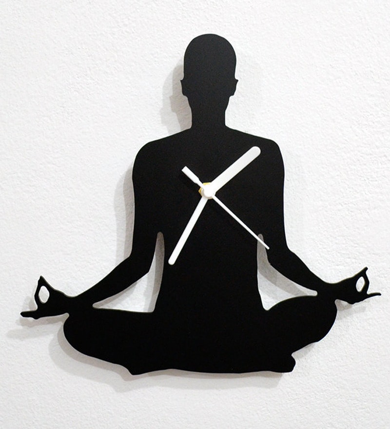 Buy Silhouette Yoga Wall Clock Online Modern Wall Clocks Wall