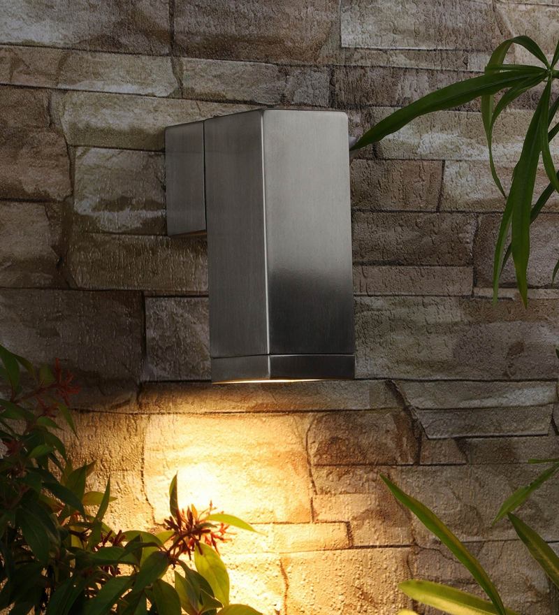 Buy Silver Metal Outdoor Wall Light By Eliante By Jainsons Lights
