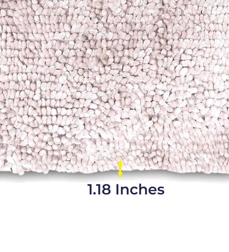 Buy Silver Solid Microfiber Bath Mat by Villedomo Online Solid Colour Bath Mats Bath Mats