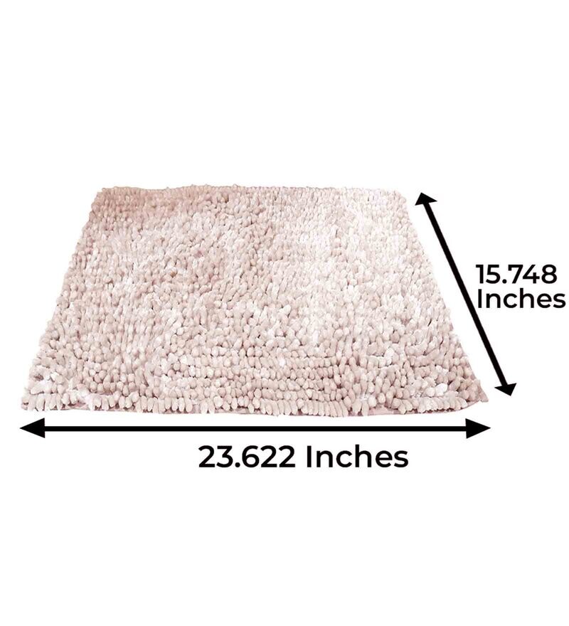 Buy Silver Solid Microfiber Bath Mat by Villedomo Online Solid Colour Bath Mats Bath Mats