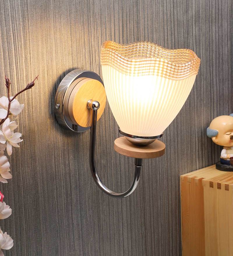 Buy Silver Wood Wall Light By Eliante By Jainsons Lights Online