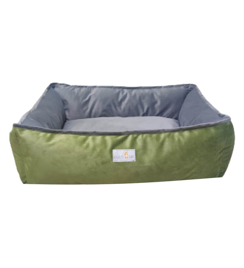 Buy Simba Large Pet Bed with Bolster in Turkish Velvet by House of