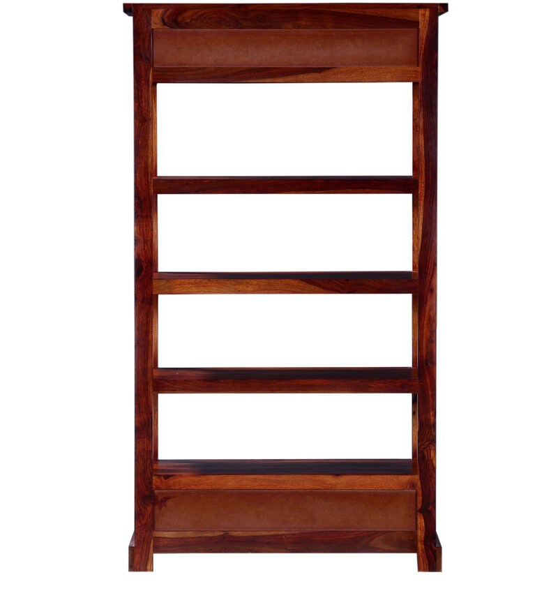 Buy Siramika Solid Wood Book Shelf in Honey Oak Finish By Mudramark