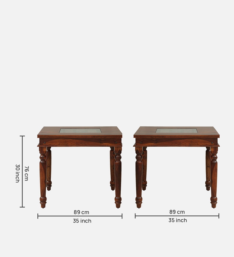 Buy Siramika Sheesham Wood 4 Seater Dining Table In Honey Oak Finish By