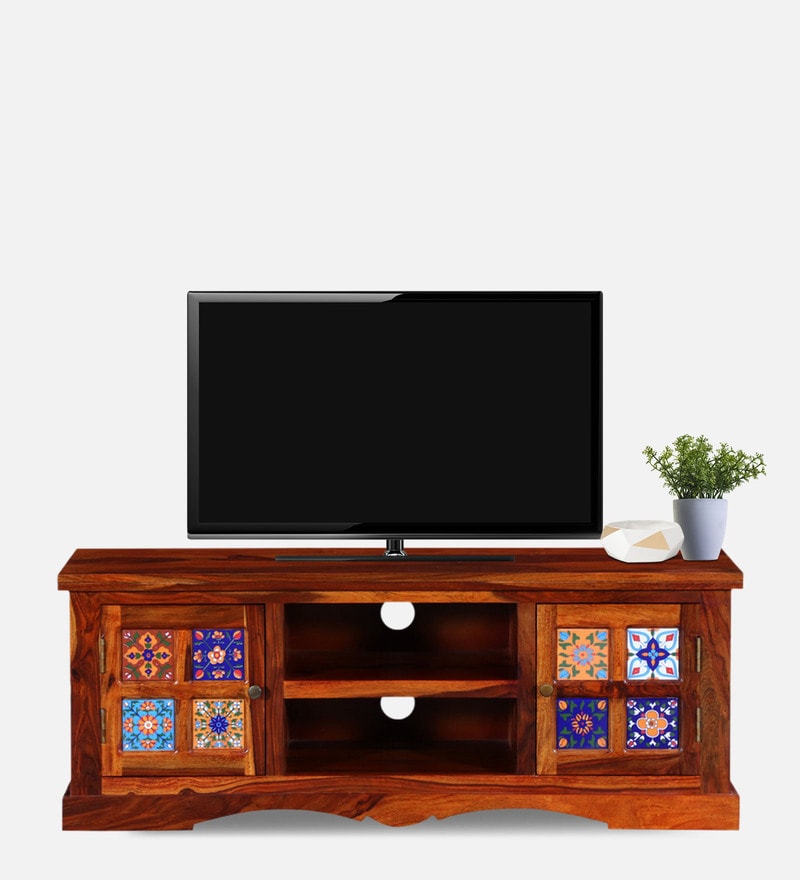 Buy Siramika Solid Wood Sheesham Wood TV Console for TVs up to 50\ In