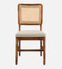 Siam Natural Cane Dining Chair in Walnut Colour, (Set Of 2)
