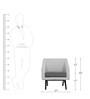 Tripoid 1 Seater Sofa in Light Grey & Blue Colour