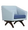 Tripoid 1 Seater Sofa in Light Grey & Blue Colour