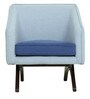 Tripoid 1 Seater Sofa in Light Grey & Blue Colour