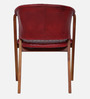 Caldew Leather Arm Chair In Maroon Colour