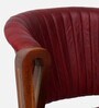 Caldew Leather Arm Chair In Maroon Colour