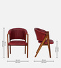 Caldew Leather Arm Chair In Maroon Colour