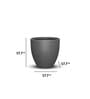 Sicilian Iraka Large Grey Polymer Floor Planter