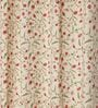 Sicily Cream & Red & Green Cotton 230 GSM  Ethnic 7 Feet Room Darkening Eyelet Door Curtains (2 Pc)