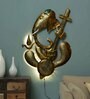 Iron Lord Ganesha Metal Wall Art With LED In Gold