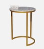 Thalys Mother of Pearl Side Table In Black Colour
