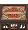 Munich Teak Wood Bedside Table in Walnut Finish