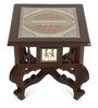 Munich Teak Wood Bedside Table in Walnut Finish