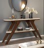 Doris Console Table in Rustic Terra & Off White Finish
