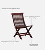 Siegen Sheesham Wood Folding Chair in Honey Oak Finish (Set of 2)