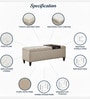 Siena Fabric Tufted Storage Ottoman Ottoman in Beige Colour