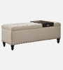 Siena Fabric Tufted Storage Ottoman Ottoman in Beige Colour