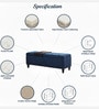 Siena Fabric Tufted Storage Ottoman Ottoman in Blue Colour