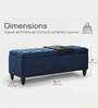 Siena Fabric Tufted Storage Ottoman Ottoman in Blue Colour