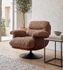 Siena Leatherette Lounge Chair In Brown Color