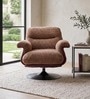 Siena Leatherette Lounge Chair In Brown Color