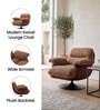 Siena Leatherette Lounge Chair In Brown Color