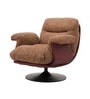 Siena Leatherette Lounge Chair In Brown Color
