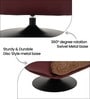 Siena Leatherette Lounge Chair In Brown Color