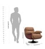 Siena Leatherette Lounge Chair In Brown Color
