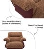 Siena Leatherette Lounge Chair In Brown Color