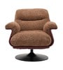 Siena Leatherette Lounge Chair In Brown Color