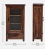 Siena Sheesham Wood Book Case in Rustic Teak Finish