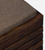 Siena Sheesham Wood Shoe Rack In Scratch Resistant Provincial Teak Finish With Light Beige Cushion