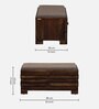 Siena Sheesham Wood Shoe Rack In Scratch Resistant Provincial Teak Finish With Light Beige Cushion