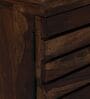 Siena Sheesham Wood Shoe Rack In Scratch Resistant Provincial Teak Finish With Light Beige Cushion
